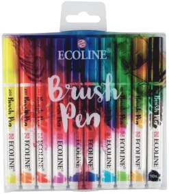 Fiberspetspenna Ecoline Brush Pen 10-pack
