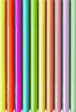 Fiberspetspenna Grip 10 färger neon/pastell