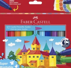 Fiberspetspenna Jumbo 12 färger