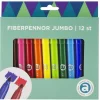 Fiberspetspenna Jumbo 12 färger