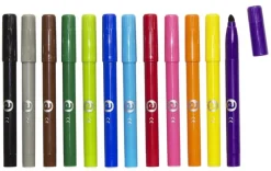 Fiberspetspenna Jumbo 12 färger