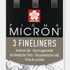Fiberspetspenna Pigma Micron 3-pack svart