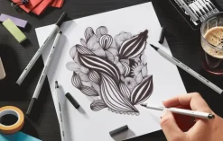 Fiberspetspenna Stabilo Creative Tips Arty 5-pack svart