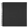 Fotoalbum 245x245mm spiral svarta blad svart
