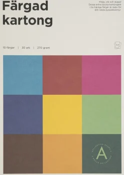 Färgad kartong A4 270g 30 ark