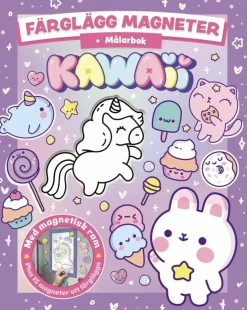 Färglägg magneter Kawaii : Målarbok