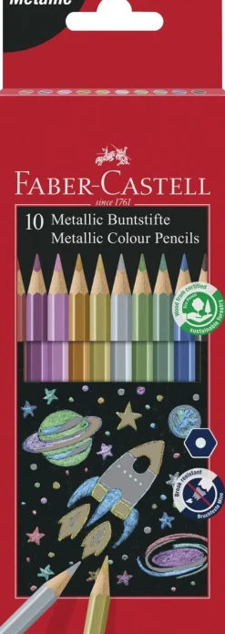 Färgpenna Faber-Castell Metallic 10 färger