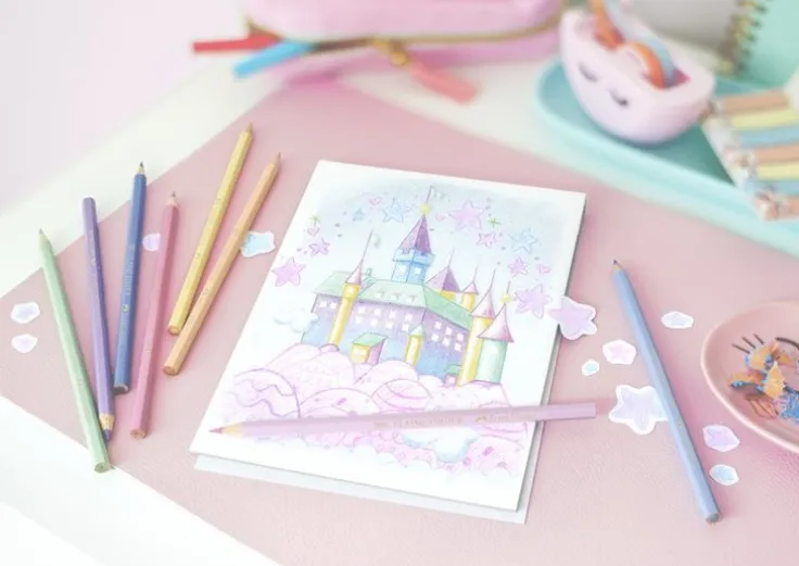 Färgpenna Faber-Castell Pastell 10 färger