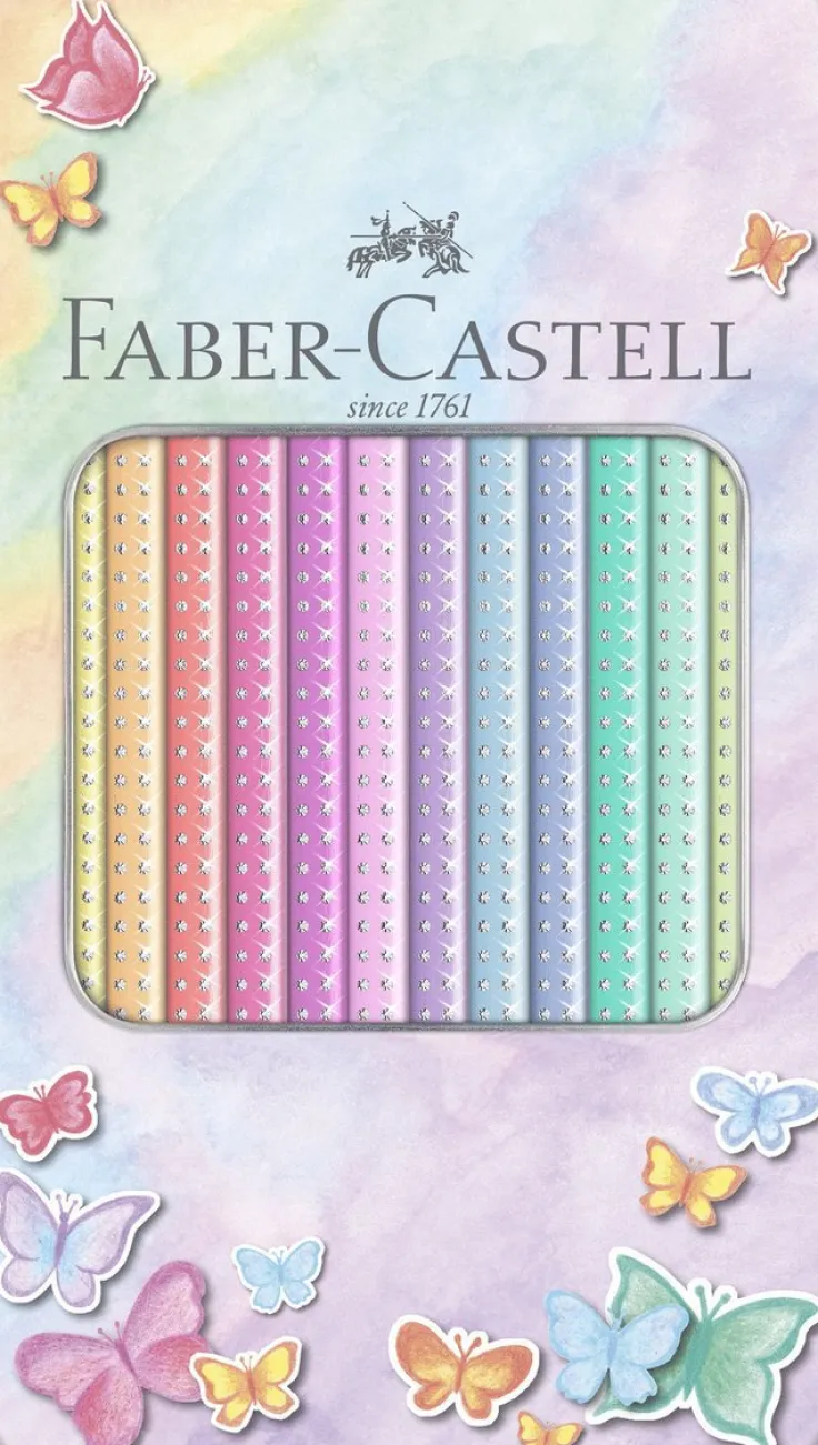 Färgpenna Faber-Castell Sparkle Pastell 12 färger