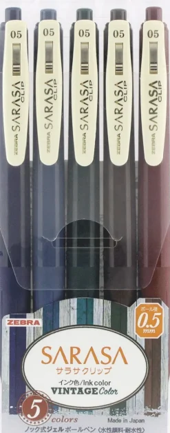 Gelpenna 0,5 Zebra Sarasa Clip 5 Vintage Color