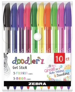 Gelpenna Zebra Doodler´z neon 10 färger