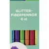 Glitterpenna 6 färger