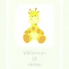 Gratulationskort med kuvert - Välkommen söt giraff