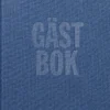 Gästbok 210x240mm textil blå