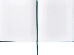 Gästbok 210x240mm textil blågrön