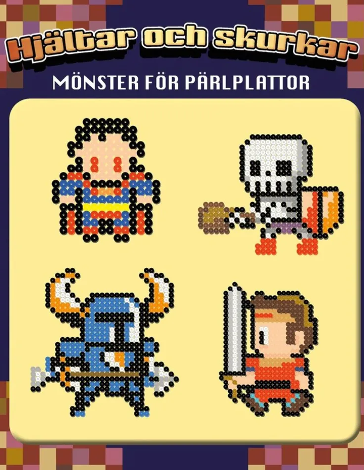Hjältar och skurkar : mönster för pärlplattor