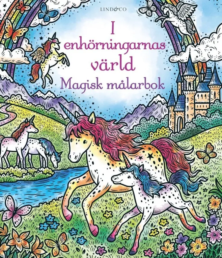 I enhörningarnas värld : magisk målarbok
