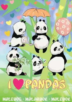 I love Pandas Målarbok
