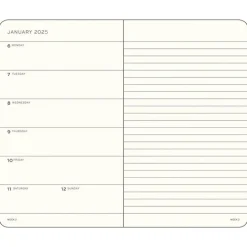 Kalender 2025 A6 Vecka/Sida notes Apricot