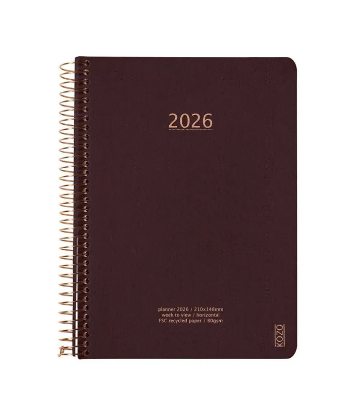 Kalender 2026 A5 Vecka/Uppslag Coffee