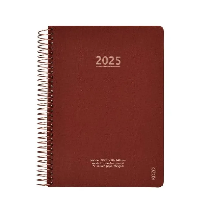 Kalender 2025 A5 vecka/uppslag orange