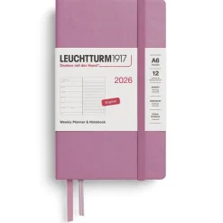 Kalender 2026 A6 Weekly Planner & Notebook Dusty Rose