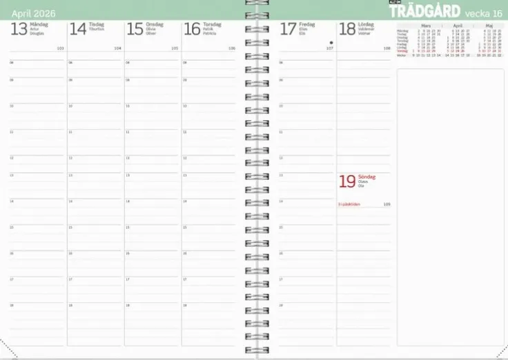 Kalender 2026 Allt om Trädgård