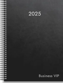 Kalender 2025 Business VIP svart konstläder