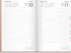 Kalender 2026 Dagbok cognac konstläder