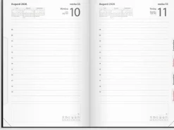 Kalender 2026 Dagbok svart konstläder