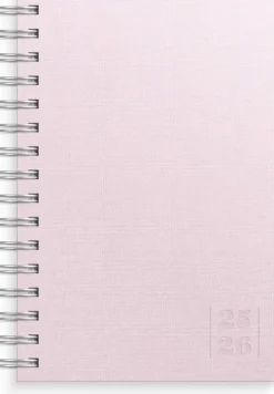 Kalender 2025-2026 Dagbok Textile rosa