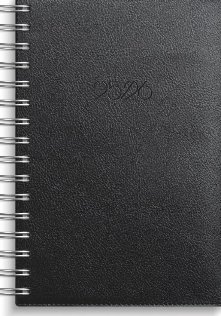 Kalender 2025-2026 Dagbok Twist svart