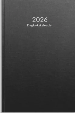 Kalender 2026 Dagbokskalender svart