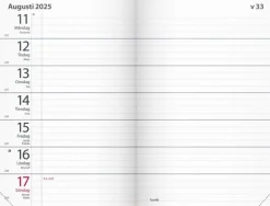 Kalender 2025 Fickagenda rött konstläder