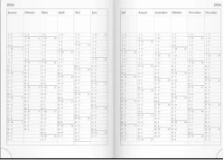 Kalender 2026 Företagarkalendern svart konstläder