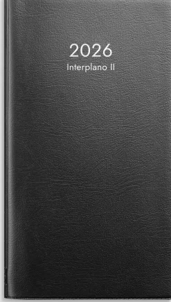 Kalender 2026 Interplano II svart plast