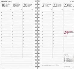 Kalender 2025 Interplano svart konstläder