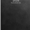 Kalender 2026 Kontorskalender svart konstläder