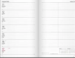 Kalender 2025 Kontorskalender svart konstläder