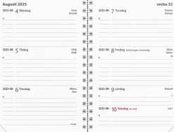 Kalender 2025 Leader spiralbunden konstläder svart