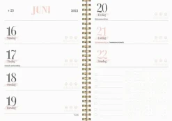 Kalender 2025-2026 Life Planner Pink Horisontell