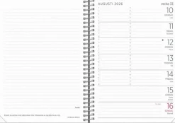 Kalender 2026 Liten Veckokalender Twist svart