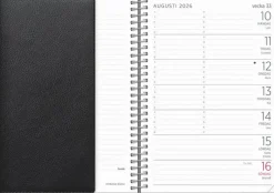 Kalender 2026 Liten Veckokalender Twist svart