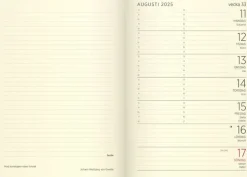 Kalender 2025 Liten Veckokalender Forma Deluxe svart
