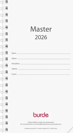 Kalender 2026 Master refill