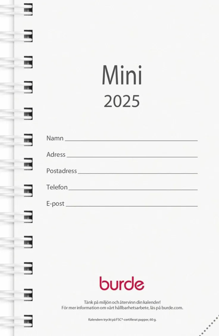 Kalender 2025 Mini refill