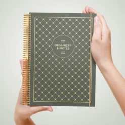 Kalender 2025-2026 Organizer & Notes Grön