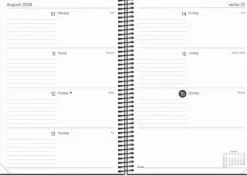 Kalender 2026 Organizer & Notes svart