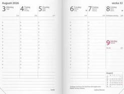 Kalender 2026 Prestige svart skinn