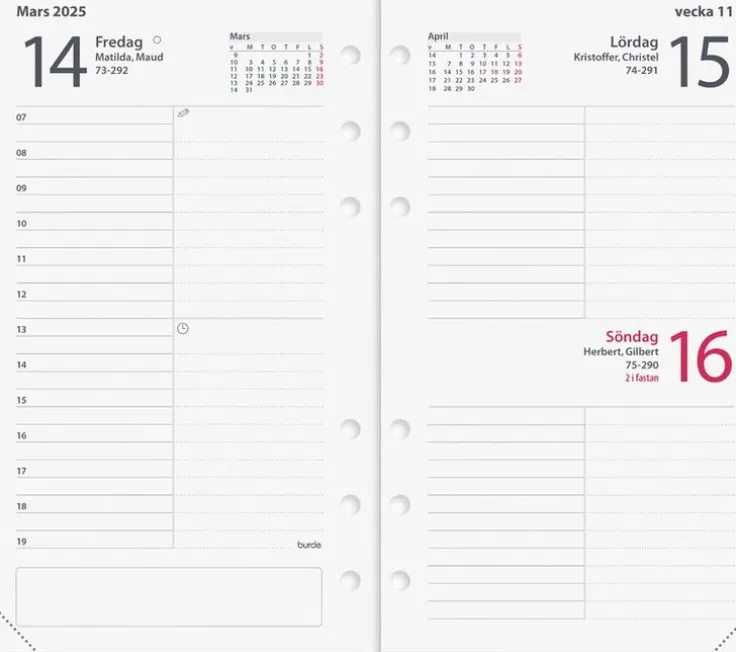 Kalender 2025 Regent kalendersats Agenda